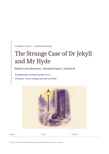Cover of the Jekyll and Hyde student pack