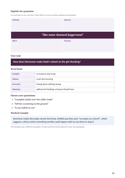 Securing: Lesson 3 task, aiming for a 4
